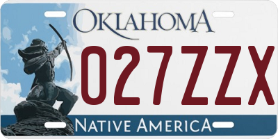 OK license plate 027ZZX