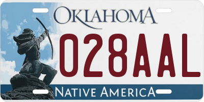 OK license plate 028AAL