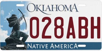 OK license plate 028ABH