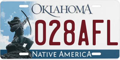 OK license plate 028AFL