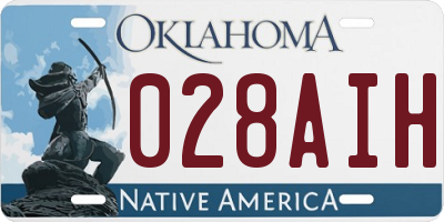 OK license plate 028AIH