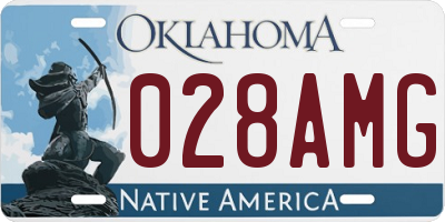 OK license plate 028AMG