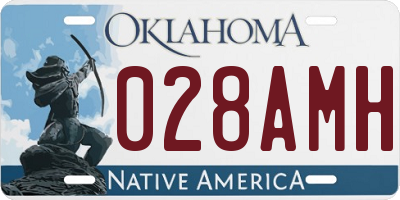 OK license plate 028AMH