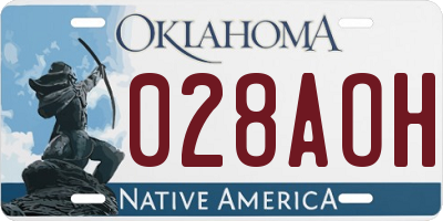 OK license plate 028AOH