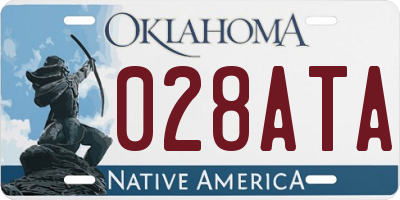 OK license plate 028ATA
