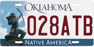 OK license plate 028ATB