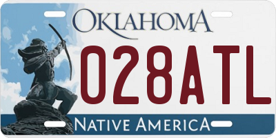 OK license plate 028ATL