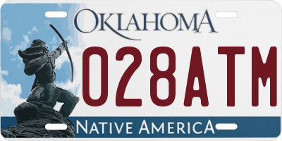 OK license plate 028ATM