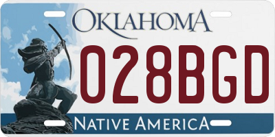 OK license plate 028BGD