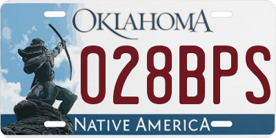 OK license plate 028BPS
