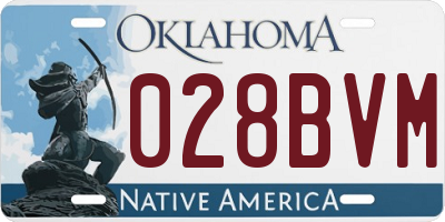 OK license plate 028BVM