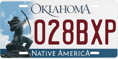 OK license plate 028BXP