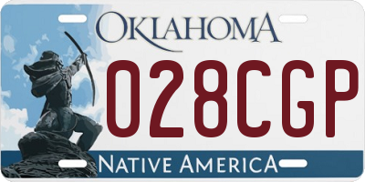 OK license plate 028CGP