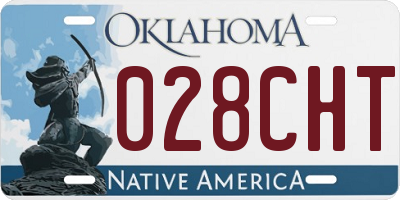 OK license plate 028CHT