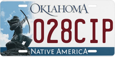 OK license plate 028CIP