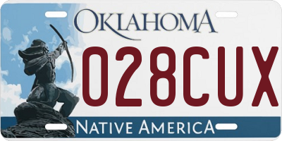 OK license plate 028CUX