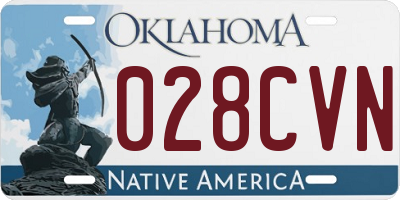 OK license plate 028CVN
