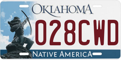 OK license plate 028CWD