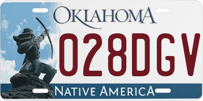 OK license plate 028DGV