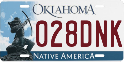 OK license plate 028DNK
