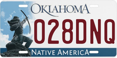 OK license plate 028DNQ