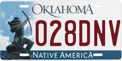 OK license plate 028DNV