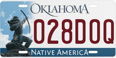 OK license plate 028DOQ