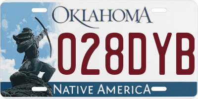 OK license plate 028DYB
