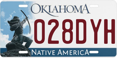 OK license plate 028DYH
