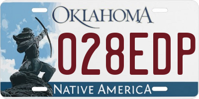 OK license plate 028EDP