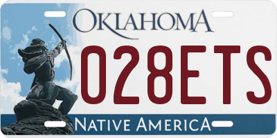 OK license plate 028ETS