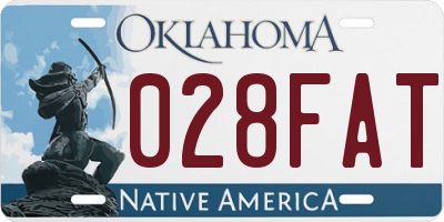OK license plate 028FAT