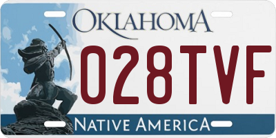 OK license plate 028TVF