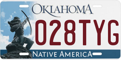 OK license plate 028TYG