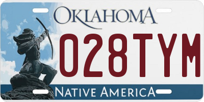 OK license plate 028TYM