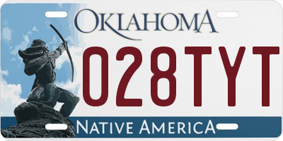 OK license plate 028TYT