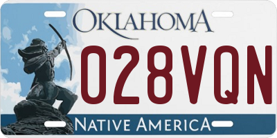 OK license plate 028VQN
