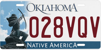 OK license plate 028VQV
