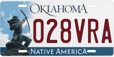 OK license plate 028VRA