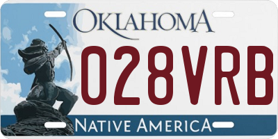 OK license plate 028VRB