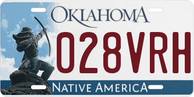 OK license plate 028VRH