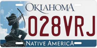 OK license plate 028VRJ