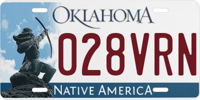 OK license plate 028VRN