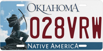 OK license plate 028VRW
