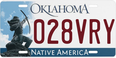 OK license plate 028VRY