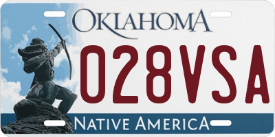 OK license plate 028VSA