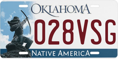 OK license plate 028VSG