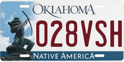 OK license plate 028VSH