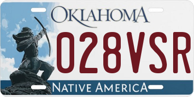 OK license plate 028VSR