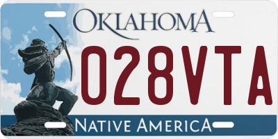 OK license plate 028VTA